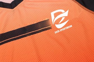 Jersey de Ciclismo Profesional para Triatlón y MTB, Manga 3/4, Degradado Naranja Rojo, Secado Rápido, Transpirable, Malla, Directo de Fábrica, Personalizado - Product Image 4