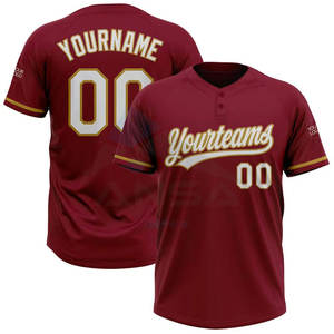 Maillot de baseball en polyester de haute qualité, respirant, vêtements de sport pour hommes et femmes, uniformes d'équipe légers pour l'entraînement - Product Image 2