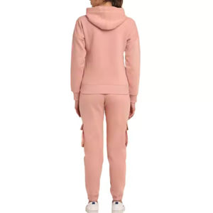 Haute qualité respirant grande taille femmes Streetwear hiver survêtement ensemble 2 pièces à capuche + pantalon 100% coton urbain décontracté - Product Image 5