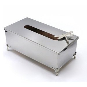 กล่องใส่กระดาษทิชชู่โลหะสีทองหรูหราพร้อมประดับกุหลาบที่ใส่กระดาษทิชชูโลหะคุณภาพสูงสำหรับตกแต่งบ้านแบบทันสมัย - Product Image 5