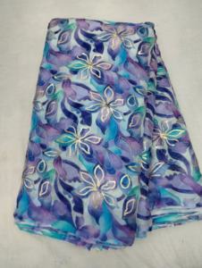 Travail élégant en mousseline de soie pure de haute qualité léger fluide et polyvalent pour les robes de mode écharpes tenues de soirée - Product Image 2