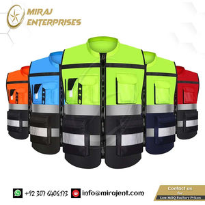 Hi Vis, ropa de trabajo de invierno, chaleco de seguridad reflectante, ropa de trabajo para hombre, chaleco de trabajo con múltiples bolsillos, chalecos de seguridad para motocicleta - Product Image 2