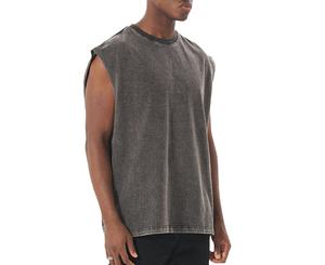 Custom High Streetwear Gym Wear Sleeveless Athletic Distressed Singlet <b>Vest</b> Men <b>Oversized</b> Tank <b>Top</b> - Product Image 2