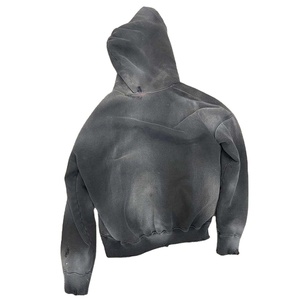 Sudaderas con capucha desgastadas lavadas con ácido de gran tamaño personalizadas para hombres, sudaderas con capucha de peso pesado Vintage de gran tamaño rasgadas para hombres, sudaderas con capucha para hombres 2026 - Product Image 2