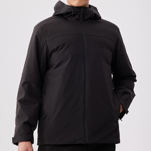 Chaqueta Cortavientos Impermeable con Bloques de Color Personalizados para Hombre, con Capucha, para Correr y Senderismo - Product Image 3