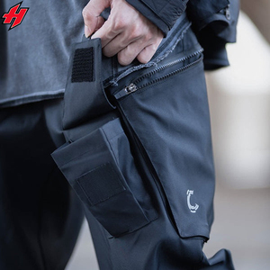 Cyberpunk Ninja Pantalon Techwear Bandage Poches zippées Pantalon cargo Joggers Hommes Noir Hip-hop Streetwear Pantalon - Product Image 5