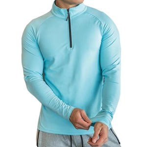 Hot Sale High Quality Men's Quarter <b>Zip</b> Long Sleeve T-<b>Shirts</b> Fitness Gym Wear Casual Sporty Muscle Knitted Plus Size Winter - Product Image 5