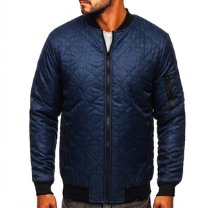 Ostriya Intl Casual Wear <b>Men's</b> Bomber <b>Jacket</b> High Quality Customized Color Quick Dry Breathable Winter Outerwear V-neck Regular - Product Image 1