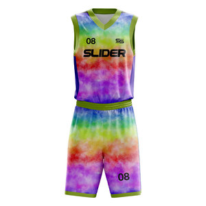 ชุดบาสเก็ตบอลชุดทีมพิมพ์ซับลิเมชันสั้นผ้าโพลีเอสเตอร์ระบายอากาศได้ดีโลโก้ตามสั่ง - Product Image 5