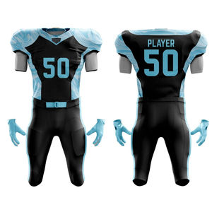 Wholesale Custom 2025 American Football Uniform Set Breathable Short Sleeve Sublimation <b>Printed</b> - Product Image 1