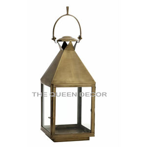 Linternas de metal de llegada con panel de vidrio, linterna de vela, linternas de metal con acabado dorado, lo mejor en el hogar y el jardín - Product Image 4