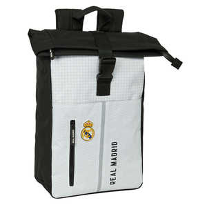 Para el Real Madrid C.F. Mochila Escolar para Niños 24/25, Blanca y Gris, 28 x 42 x 13 cm - Product Image 1