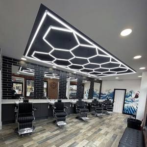 High Performance Barbershop Verlichting Led Lights Zeshoekige Honingraat Plafondverlichting Voor Kapper Station 15 Grid Systeem - Product Image 1