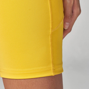 Tissu léger et extensible dans les 4 sens 83% polyester recyclé et 17% Spandex Body Fit Yellow Essential 7 Inches Cycling BreathableShort - Product Image 6