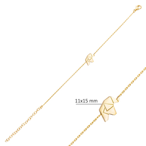 Elefante diseño liso Origami joyería plata encanto pulsera 925 esterlina venta al por mayor hecho a mano Turquía joyería fina única - Product Image 5