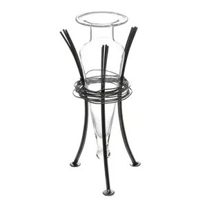 Vase à fleurs en métal artistique pour intérieurs modernes, vase en métal artisanal de designer, grande décoration de table en métal, vase à fleurs en métal. - Product Image 4