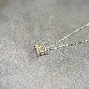 Nuevo Collar con Colgante de Diamante Cultivado en Laboratorio con Corte Princesa VVS y Oro Sólido de 14k para Mujer a Bajo Precio - Product Image 6