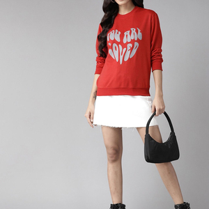 Sweat-shirt court d'hiver de haute qualité pour femmes avec logo en relief personnalisé - Product Image 4