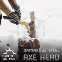 Hochwertiger Industrieller Outdoor-Ersatzaxt-Kopf aus Kohlenstoffstahl, Geschmiedete Doppelklinge, Tomahawk, Multifunktional, Anpassbar, Holz