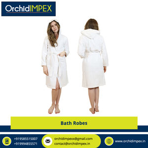 Top Notch Quality Knee-Length Bath Robes Cotton Material Plain Dyed Indian Manufacturer Exporter Wholesale Supply for Women's - Product Image 3