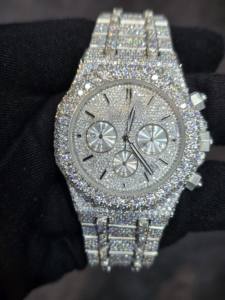 Iced 925 Moissanite <b>Watch</b> <b>for</b> Hop Vvs Quality Vvs1 Jewelry <b>Women</b> Diamond Pass Tester 100% Out Hip 925 Moissanite <b>Watch</b> - Product Image 1