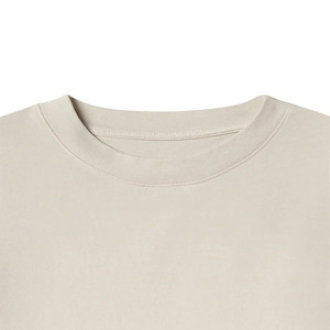 เสื้อยืดพิมพ์ลายตามสั่ง เสื้อยืดผู้ชาย คอหนา ผ้าฝ้าย 100% เสื้อยืดเนื้อหนา ทรงโอเวอร์ไซส์ คอเต่า สำหรับผู้ชาย - Product Image 3