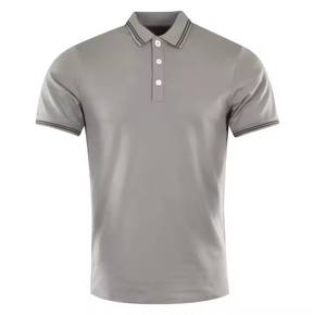 เสื้อโปโลแขนสั้นผู้ชายลายสีพื้น - Product Image 2