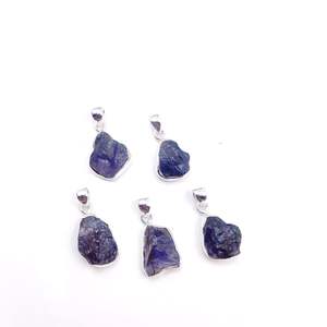 Colgante de amatista natural de 20mm y collar de cristal chapado de 12mm, joyería de plata esterlina Kitty para fiestas de boda - Product Image 1