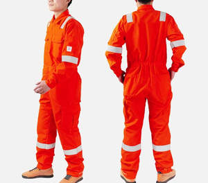 Ensembles complets 2 en 1 de vêtements de travail ignifuges uniformes pour hommes vestes et pantalons à bretelles personnalisés en usine costumes de travail pour hommes - Product Image 4
