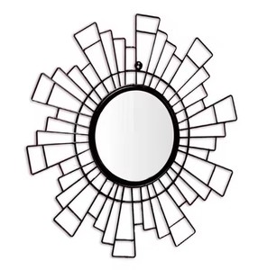 Miroir mural décoratif couleur or en métal avec design Sun Burst Miroirs suspendus pour la décoration de la maison et le bureau à bas prix - Product Image 4