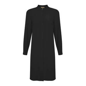 Tunique noire basique lavable à taille naturelle - Product Image 1