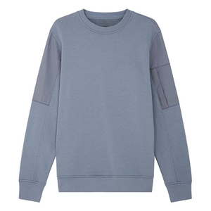 Elegante sudadera de gran tamaño para hombre, tendencia callejera, sudadera de algodón liso, traje informal sencillo para hombre - Product Image 2