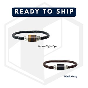 Bracelet unisexe en argent sterling 925 avec hexagone en lapis-lazuli naturel |   Bijoux fins sur mesure OEM |   Quantité minimum de commande : 1 pièce - Product Image 4