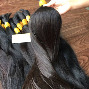 Extensiones de cabello humano Remy virgen 100% Extensiones de cabello natural a granel de cabello rubio recto sin procesar - Product Image 1