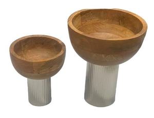 Tazón de Acero Inoxidable de Alta Calidad con Base de Madera, Bandeja para Chocolate, Tazón y Bandeja de Servicio de Estilo Premium en Venta - Product Image 5