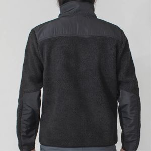 Veste en polaire sherpa à fermeture éclair intégrale de qualité supérieure - Design camouflage rayé respirant - Vêtement d'extérieur d'hiver imperméable et écologique pour un usage décontracté - Product Image 5