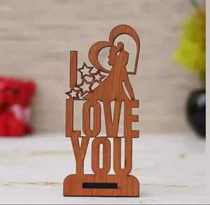 Giáng Sinh Bảng Trang Trí Nội Thất Trang Trí Tùy Chỉnh Tên Gia Đình Cây Bằng Gỗ Trái Tim Khắc - Product Image 1