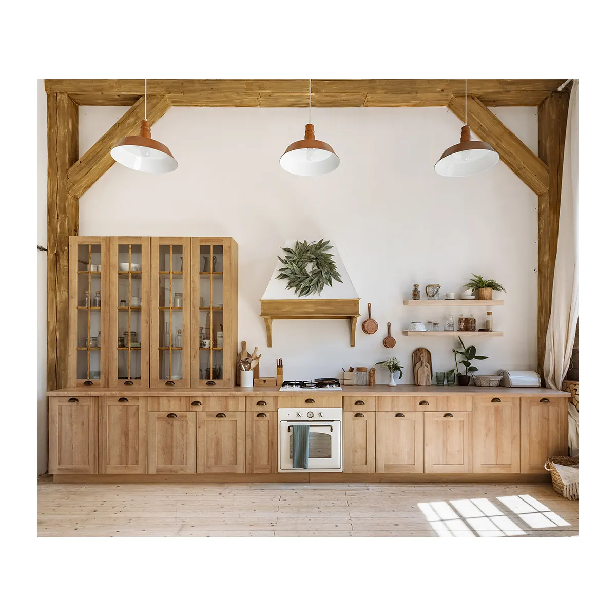100% Gemaakt In Italië Gelakte Afwerking Luxe Materiaal Op Maat Ingerichte Keuken Voor Modern Huis