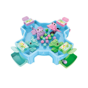 Jeu de société éducatif en plastique avec logo personnalisé - Nourrissez les grenouilles avec des perles pour jouer - Product Image 2