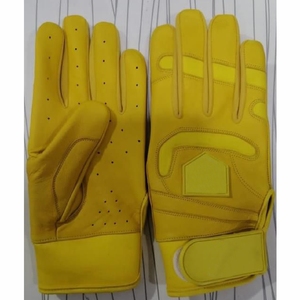 ถุงมือเบสบอลสำหรับผู้ชายและผู้หญิง แบบมืออาชีพ บุหนังนุ่ม ป้องกันการสั่นสะเทือน แบบเต็มนิ้วและครึ่งนิ้ว - Product Image 3