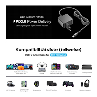 Adaptateurs d'alimentation multifonctions USB Type-C 100W 5V 9V 12V 15V 20V PD Chargeur rapide CE RoHS
