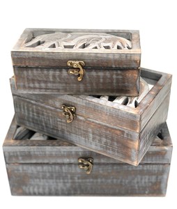 Premium Wooden Elephant Design Box Stylish Organizer Ideal for Rings Necklaces Bracelets Earrings and Decorative Display - Product Image 1