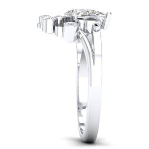 REYES brillante plata esterlina 925 corte pera 0,86 quilates moissanita anillos de compromiso para mujeres regalo de boda de lujo joyería fina - Product Image 3