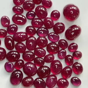 Fine Natural <b>Ruby</b> Loose Gemstone Oval Shape Reddish Pink Cabochon Various Sizes 5x7-7x9mm Calibrated Stones Jewelry - Product Image 2