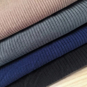 New Solid Dyed 230 Gsm 2*2 Customized Colors Polyester Spandex <b>Rib</b> <b>Knit</b> Fabric Breathable Anti Pill Sportswear Swimwear Girls - Product Image 5