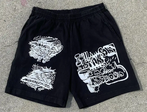 Men's High Quality Polyester/Cotton Blend Sweat <b>Shorts</b> Eco-Friendly Custom Puff Printing Solid Pattern Casual Sport Breathable - Product Image 5