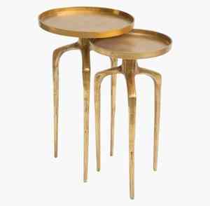 Mesa auxiliar de aluminio moderna y ecológica, diseño minimalista elegante para dormitorios contemporáneos y zonas de estar al aire libre - Product Image 5