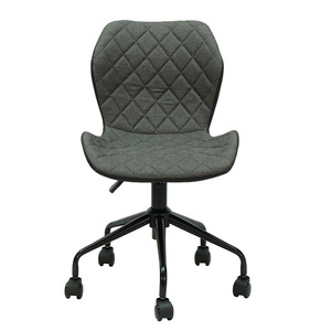 Silla de Oficina/Cafetería Contemporánea GCF076 con Reposacabezas Ajustable, Base Giratoria y Cojín de Tela Gris para Hogar, Taller o Cafetería - Product Image 1