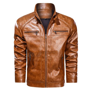 Chaquetas de cuero de la mejor calidad Chaquetas de cuero impresas con logotipo personalizado Chaqueta de invierno de material duradero - Product Image 1