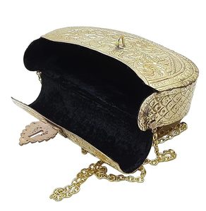 HF CRAFTS-Bolso de mano vintage de cobre y latón con forro de terciopelo para damas de honor, regalos, venta al por mayor - Product Image 4